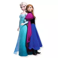 Nyomtatott dekorkarton - Anna és Elza 18cm
