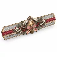   Nyomtatott dekorkarton - dekoláda tábla - romantikus házikós 23,5x5,5cm