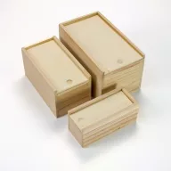 Fa csúszkás tároló 3db – festéshez, decoupage technikához