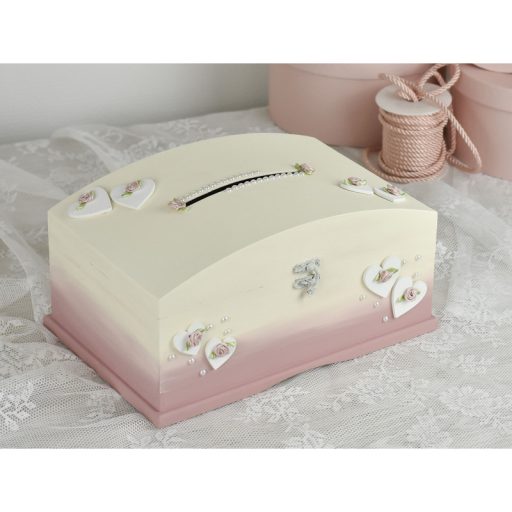 Natúr fa íves lakodalmi persely – esküvői dekorációhoz