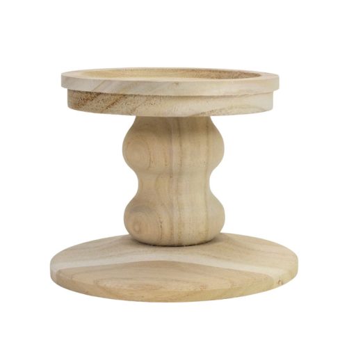 Natúr fa gyertyatartó Rembrandt 11,3cm – karácsonyi – fa dekoráció és kézműves projektekhez – Papelito.hu