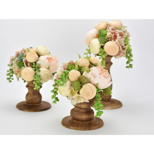 Natúr fa gyertyatartó Goya 21cm – karácsonyi hangulatvilágításhoz – fa dekoráció és kézműves projektekhez – Papelito.hu