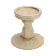 Natúr fa gyertyatartó Dali 12cm – karácsonyi hangulatvilágításhoz – fa dekoráció és kézműves projektekhez – Papelito.hu