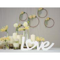 Love felirat fából fehér – esküvői dekorációhoz – Szezonok, alkalmak