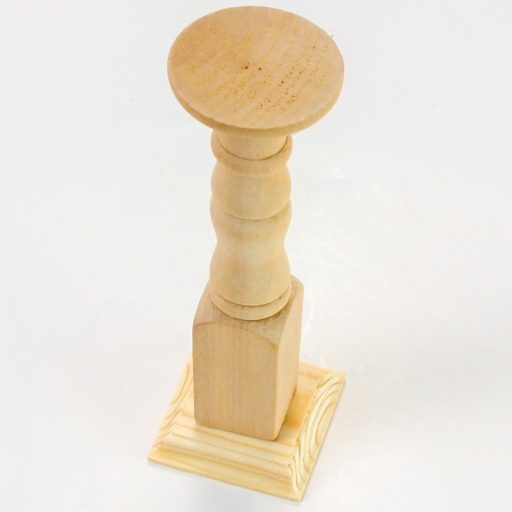 Natúr fa gyertyatartó kicsi 16cm – esküvői dekorációhoz