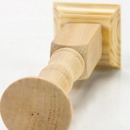 Natúr fa gyertyatartó kicsi 16cm – esküvői dekorációhoz