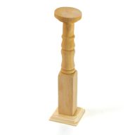 Natúr fa gyertyatartó kicsi 20cm – esküvői dekorációhoz