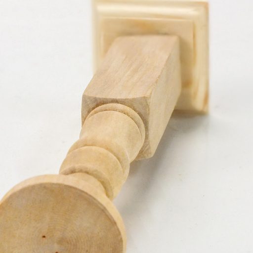 Natúr fa gyertyatartó kicsi 20cm – esküvői dekorációhoz