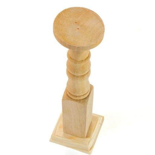 Natúr fa gyertyatartó kicsi 20cm – esküvői dekorációhoz