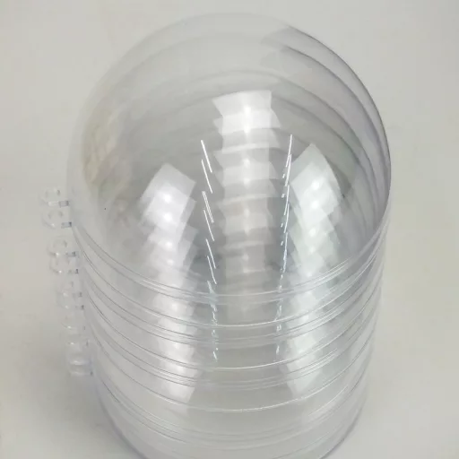 Ajándéktartó gömb műanyag 9cm 5db/cs 48/# – koszorúhoz, virágdekorációhoz