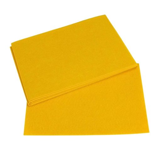 Barkácsfilc, filc lapok 2mm 10db/csomag - Sárga