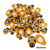 Fa méhecske dekor öntapadós 18x24mm 50db/cs – esküvői dekorációhoz