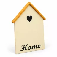 Natúr házikó Home felirattal 14x1x19,5cm  120/#