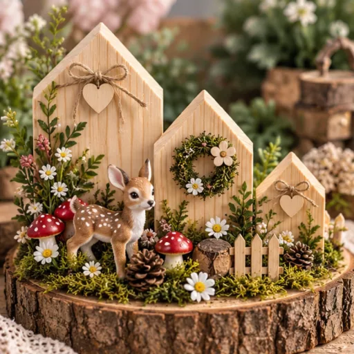 Natúr házikó forma szett 3db 5-12cm-ig 144/#