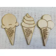 Natúr fa - Fagyi vegyes 10cm 3db/csomag – nyári dekorációhoz