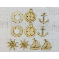 Natúr fa - Hajós csomag vegyes 10db/csomag – nyári dekorációhoz