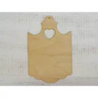 Natúr fa - Vágódeszka szives – festéshez, decoupage technikához