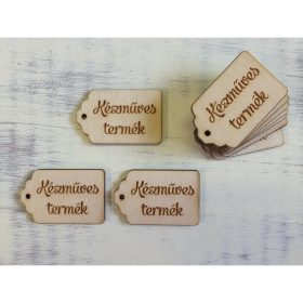   Natúr fa - "Kézműves termék" scrapbook tábla 10db/csomag