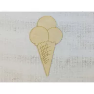 Natúr fa - Fagyi 24cm – nyári dekorációhoz – Szezonok, alkalmak #C