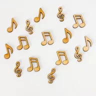 Natúr fa - Mini hangjegy csomag 15db/csomag – festéshez, dekorációhoz