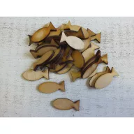 Natúr fa - Halacska 3,5cm 30db/csomag – nyári dekorációhoz