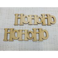 Natúr fa - "Hohoho" felirat 17cm 2db/csomag – koszorúhoz, asztaldíszhez
