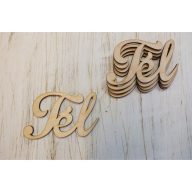 Natúr fa - "Tél" felirat 9,5cm 5db/csomag – koszorúhoz, asztaldíszhez