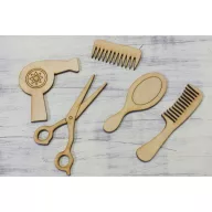 Natúr fa - Fodrász szett 5db/csomag – festéshez, dekorációhoz