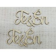 "Te & Én" felirat 12cm 2db/csomag – valentin napi dekorációhoz