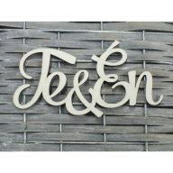 "Te & Én" felirat fehér – festéshez, dekorációhoz – Lézervágott fa termékek