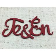 "Te&Én" felirat meggypiros – festéshez, dekorációhoz