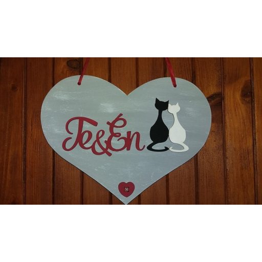 "Te & Én" felirat 12cm 2db/csomag – valentin napi dekorációhoz