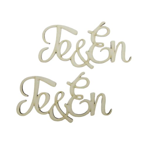 "Te & Én" felirat 12cm 2db/csomag – valentin napi dekorációhoz