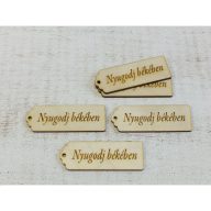 Natúr fa - "Nyugodj békében" scrapbook tábla 5db/csomag – kegyeleti dekorációhoz