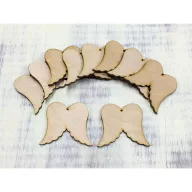 Natúr fa - Angyalszárny 5cm 10db/csomag – karácsonyi dekorációhoz, koszorúhoz