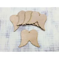 Natúr fa - Angyalszárny 8cm 5db/csomag – karácsonyi dekorációhoz, koszorúhoz