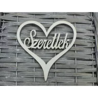 Fa - Szeretlek szívben fehér 10cm – festéshez, dekorációhoz