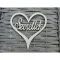 Fa - Szeretlek szívben fehér 10cm – festéshez, dekorációhoz