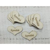 Szív "Szeretlek" felirattal 10db/csomag – festéshez, dekorációhoz