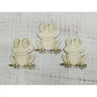Béka 7,5cm 3db/csomag – festéshez, dekorációhoz – Lézervágott fa termékek