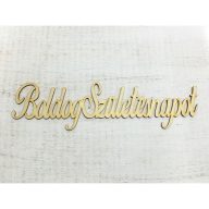 Natúr fa - "Boldog Születésnapot" felirat írott 31cm – kreatív dekorációhoz