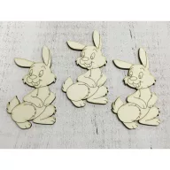 Natúr fa - Puszi-nyuszi 3db/csomag – húsvéti dekorációhoz