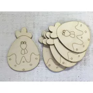 Natúr fa - Pöttyös tyúk 10cm 5db/csomag – húsvéti dekorációhoz