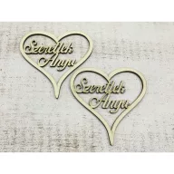 "Szeretlek Anyu" felirat szívben 2db/csomag – anyák napi dekorációhoz