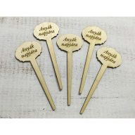 Natúr fa - Beszúrós tábla "Anyák napjára"  5db/csomag – anyák napi dekorációhoz