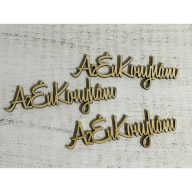 Natúr fa - "Az én konyhám" felirat 3db/csomag – festéshez, dekorációhoz