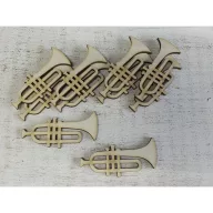 Trombita 6cm 10db/csomag – festéshez, dekorációhoz