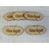 Natúr fa - "Isten hozott" fodros tábla 5db/csomag – festéshez, dekorációhoz