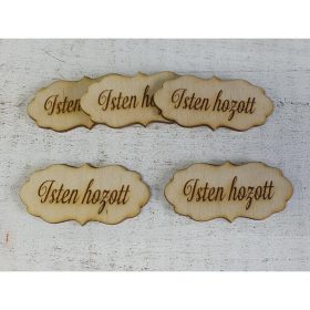   Natúr fa - "Isten hozott" fodros tábla 5db/csomag