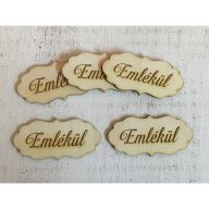 Natúr fa - "Emlékül" fodros tábla 5db/csomag – festéshez, dekorációhoz